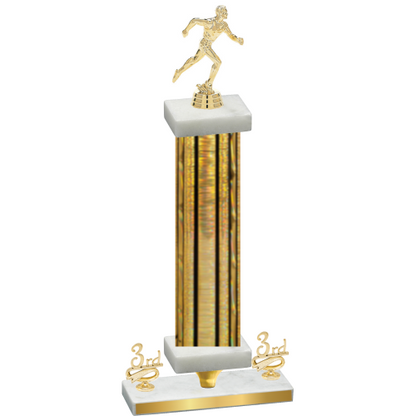 Premium Single Gold Glacier Third Place Running Trophy