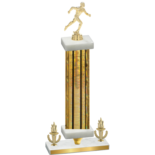 Premium Single Gold Glacier Victory Running Trophy