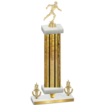 Premium Single Gold Glacier Victory Running Trophy