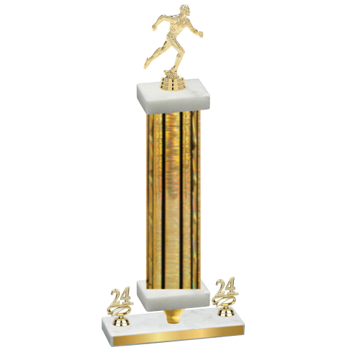 Premium Single Gold Glacier Year Running Trophy