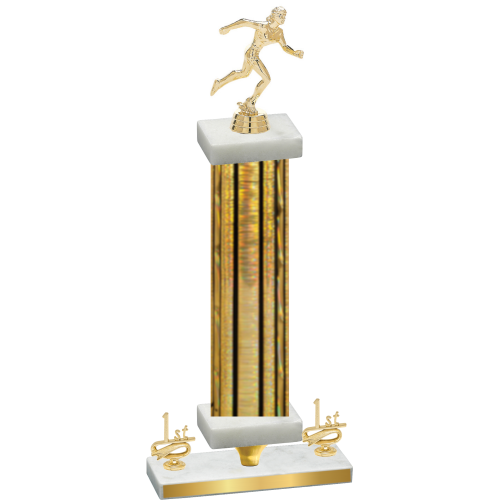 Premium Single Gold Glacier First Place Running Trophy