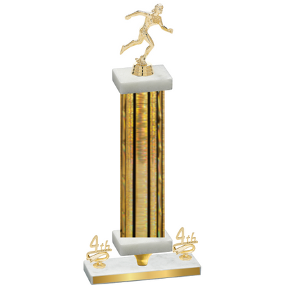 Premium Single Gold Glacier Fourth Place Running Trophy