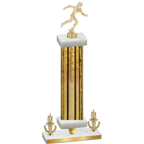 Premium Single Gold Glacier Victory Running Trophy