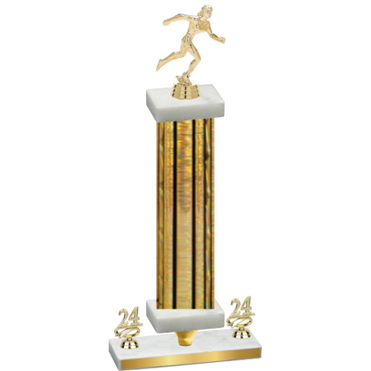 Premium Single Gold Glacier Year Running Trophy
