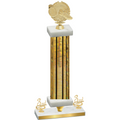 Premium Single Gold Glacier Third Place Running Trophy