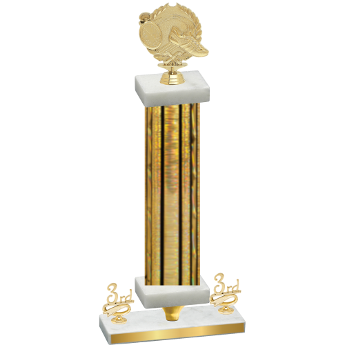 Premium Single Gold Glacier Third Place Running Trophy