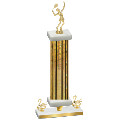 Premium Single Gold Glacier Second Place Tennis Trophy