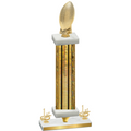 Premium Single Gold Glacier First Place Football Trophy