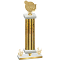 Premium Single Gold Glacier Third Place Tennis Trophy