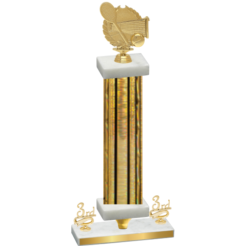 Premium Single Gold Glacier Third Place Tennis Trophy
