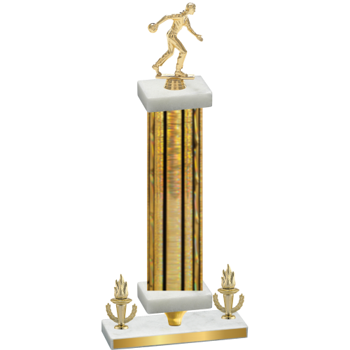 Premium Single Gold Glacier Victory Bowling Trophy
