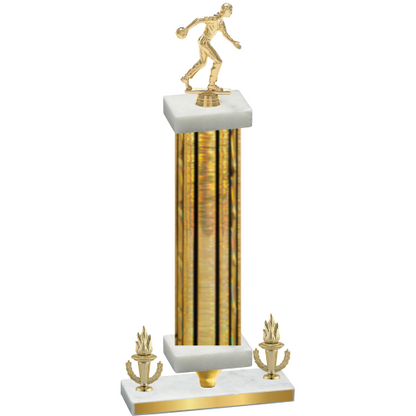 Premium Single Gold Glacier Victory Bowling Trophy