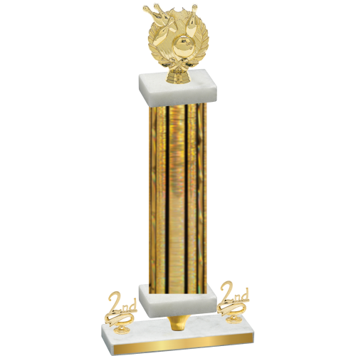 Premium Single Gold Glacier Second Place Bowling Trophy