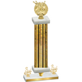 Premium Single Gold Glacier Third Place Bowling Trophy
