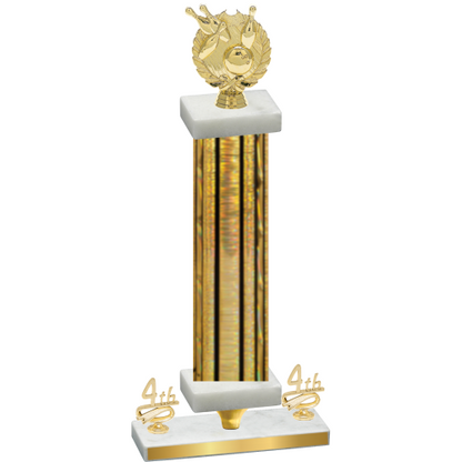 Premium Single Gold Glacier Fourth Place Bowling Trophy