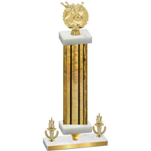 Premium Single Gold Glacier Victory Bowling Trophy