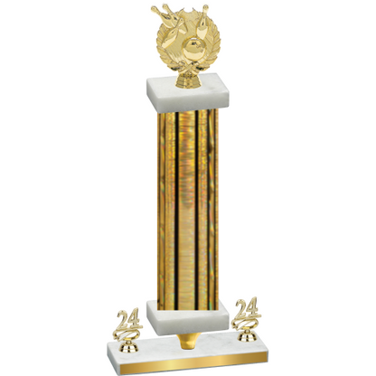 Premium Single Gold Glacier Year Bowling Trophy