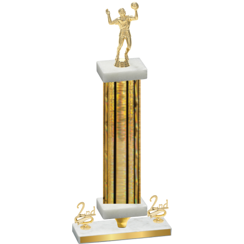 Premium Single Gold Glacier Second Place Volleyball Trophy