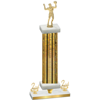 Premium Single Gold Glacier Second Place Volleyball Trophy