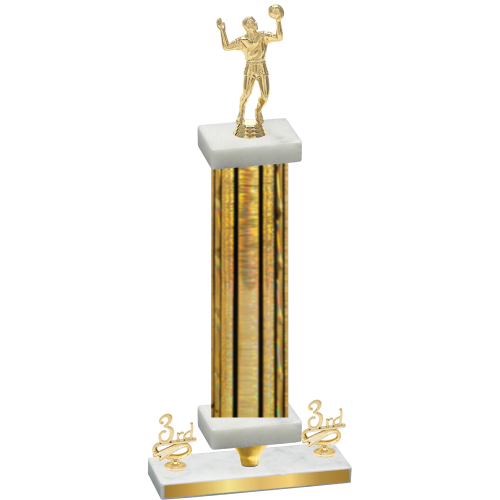 Premium Single Gold Glacier Third Place Volleyball Trophy