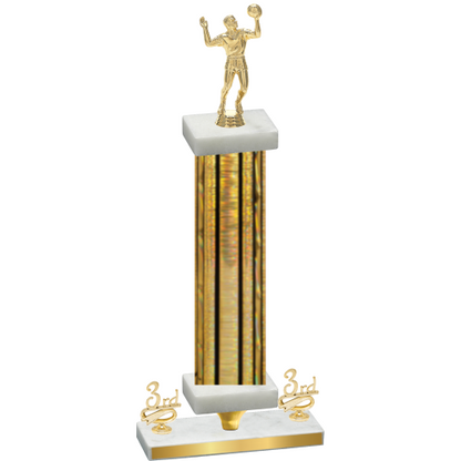Premium Single Gold Glacier Third Place Volleyball Trophy