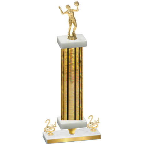 Premium Single Gold Glacier Second Place Volleyball Trophy