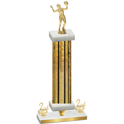 Premium Single Gold Glacier Second Place Volleyball Trophy