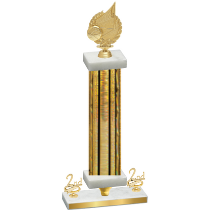 Premium Single Gold Glacier Second Place Volleyball Trophy