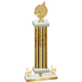 Premium Single Gold Glacier Third Place Volleyball Trophy