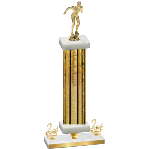 Premium Single Gold Glacier Second Place Swimming Trophy