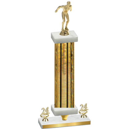 Premium Single Gold Glacier Year Swimming Trophy