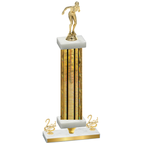 Premium Single Gold Glacier Second Place Tennis Trophy