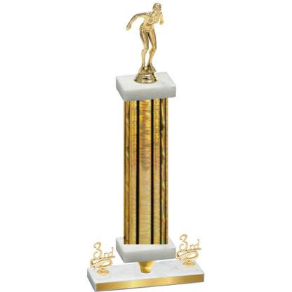 Premium Single Gold Glacier Third Place Tennis Trophy