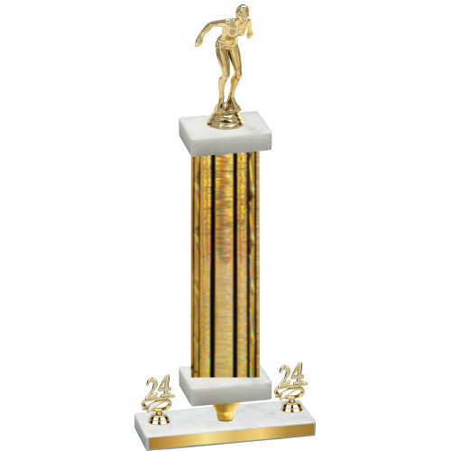 Premium Single Gold Glacier Year Tennis Trophy