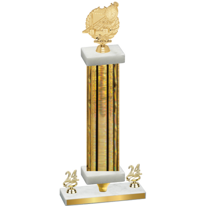 Premium Single Gold Glacier Year Swimming Trophy