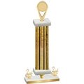 Premium Single Gold Glacier Second Place Insert Trophy