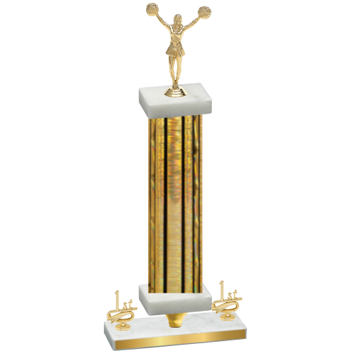 Premium Single Gold Glacier First Place Cheerleading Trophy