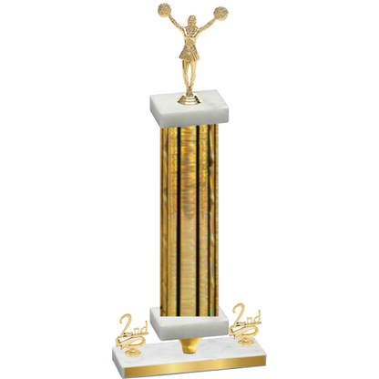 Premium Single Gold Glacier Second Place Cheerleading Trophy