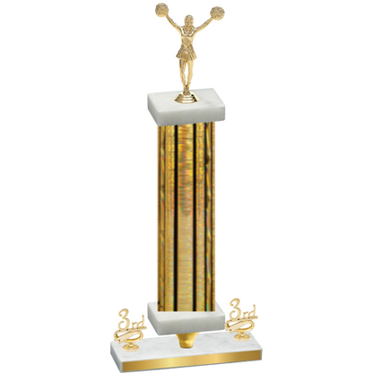 Premium Single Gold Glacier Third Place Cheerleading Trophy
