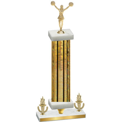 Premium Single Gold Glacier Victory Cheerleading Trophy