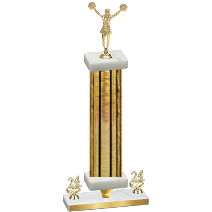 Premium Single Gold Glacier Year Cheerleading Trophy