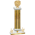 Premium Single Gold Glacier Third Place Cheerleading Trophy