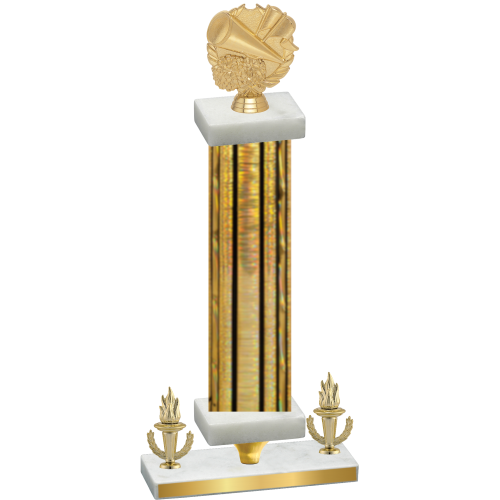 Premium Single Gold Glacier Victory Cheerleading Trophy