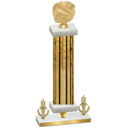 Premium Single Gold Glacier Victory Cheerleading Trophy