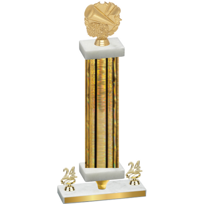 Premium Single Gold Glacier Year Cheerleading Trophy