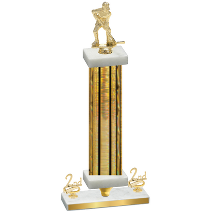 Premium Single Gold Glacier Second Place Hockey Trophy