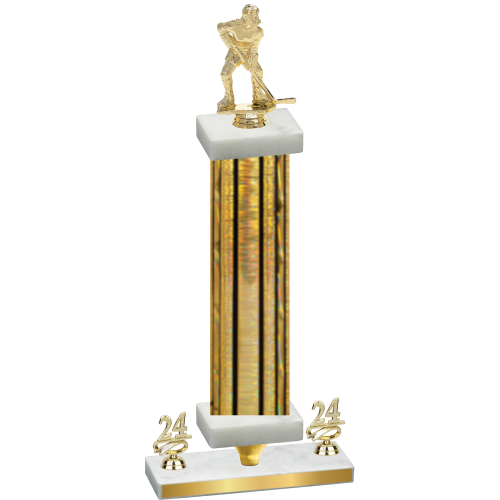 Premium Single Gold Glacier Year Hockey Trophy