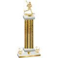 Premium Single Gold Glacier Second Place Lacrosse Trophy