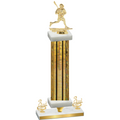 Premium Single Gold Glacier Third Place Lacrosse Trophy