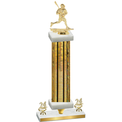Premium Single Gold Glacier Year Lacrosse Trophy
